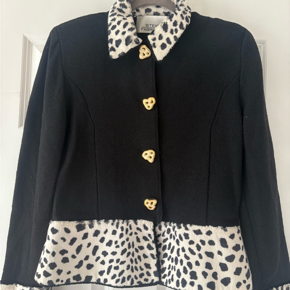 Vintage Steven Fabrikant Women's Jacket - Dalmatian
